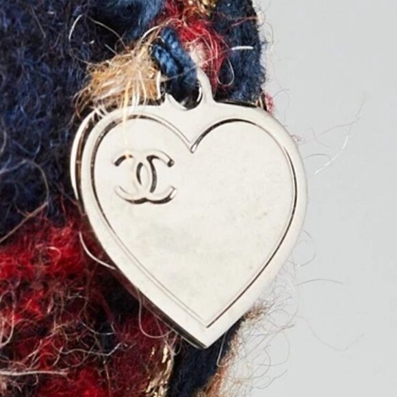 Chanel Red Multicolor Tweed Charms WOC Clutch Bag - Picture 6 of 12
